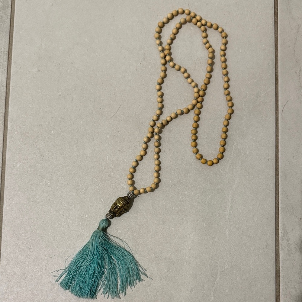 Bohemian Beaded Necklace with Turquoise Tassel